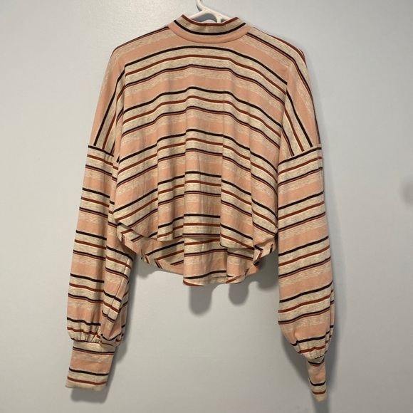 Free People Steph Tee in Heater Pastel Combo Size Small S Oversized Lagenlook - Picture 2 of 7